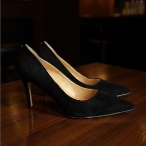 Catherine Malandrino Classic Black Suede Heels